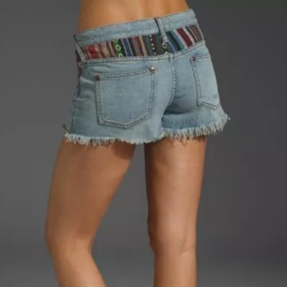 free people ♡ baja cutoff denim shorts - Picture 3 of 11
